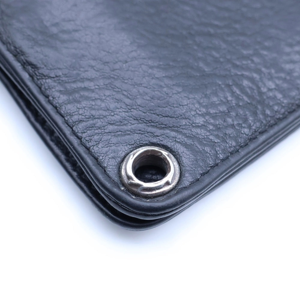 CHROME HEARTS(クロムハーツ) 1SNAP 1スナップ クロス ボールボタン レザーウォレット 財布 ブラック BCA361