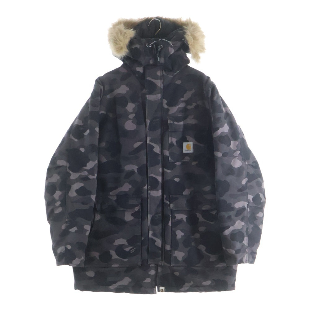 CARHARTT(カーハート) ×A BATHING APE Duck 1st Camo Siberian Parka ×アベイシングエイプ ダック ファースト カモ シベリアン パーカー グレー ※サンプル品