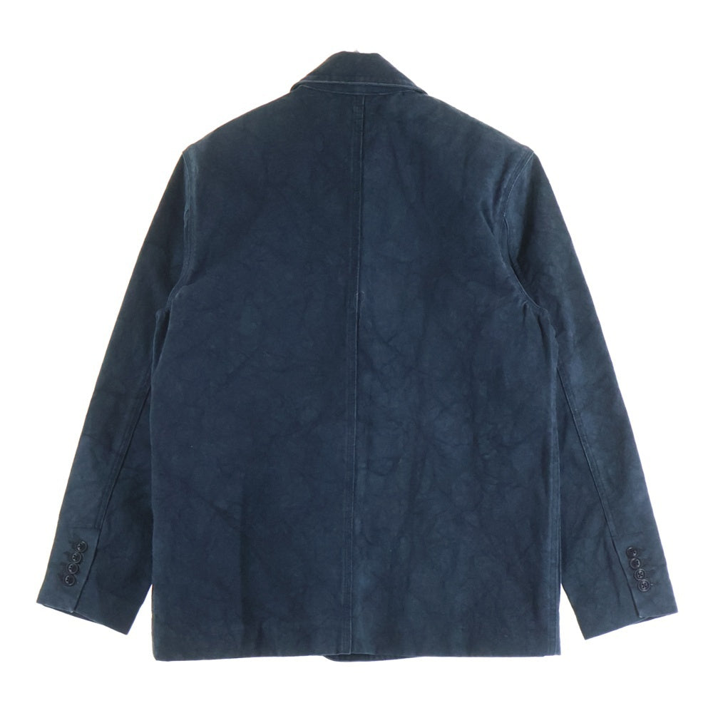 STUSSY(ステューシー) × WRANGLER CANVAS DOUBLE BREASTED JACKET 115613 ラングラー キャンバス ダブルテーラードジャケット ブルー