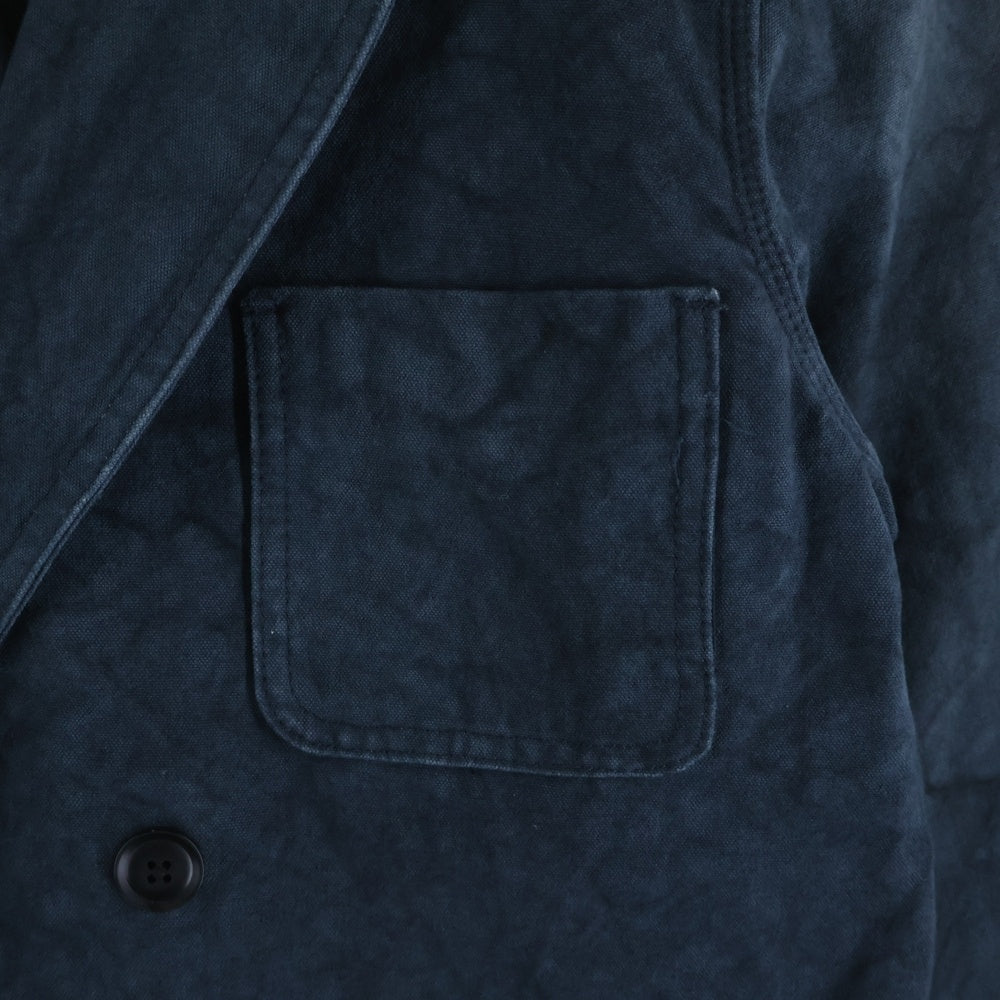 STUSSY(ステューシー) × WRANGLER CANVAS DOUBLE BREASTED JACKET 115613 ラングラー キャンバス ダブルテーラードジャケット ブルー