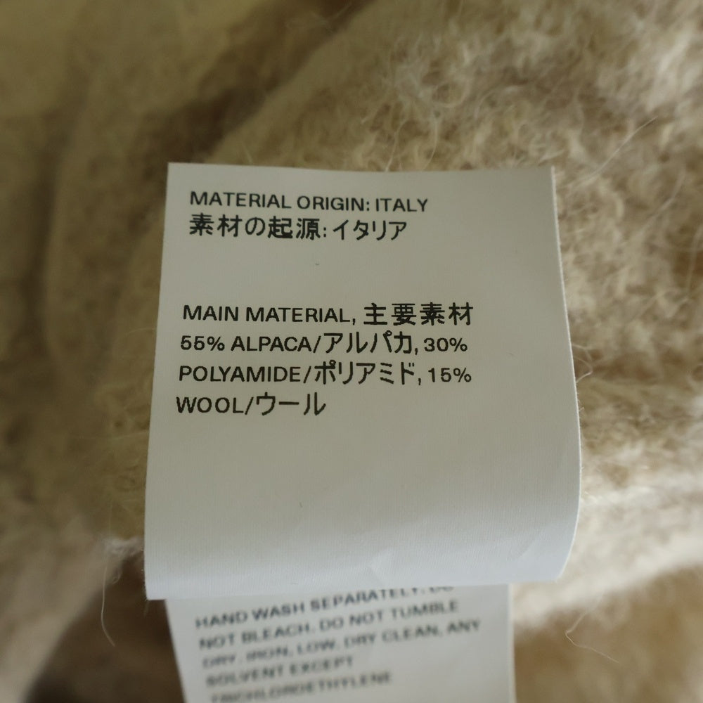 OUR LEGACY(アワーレガシー) 22AW POPOVER ROUNDNECK Camel Cable Fuzzy Alpaca M4223PCF ポップオーバーラウンドネックケーブルクルーネックニットセーター アイボリー