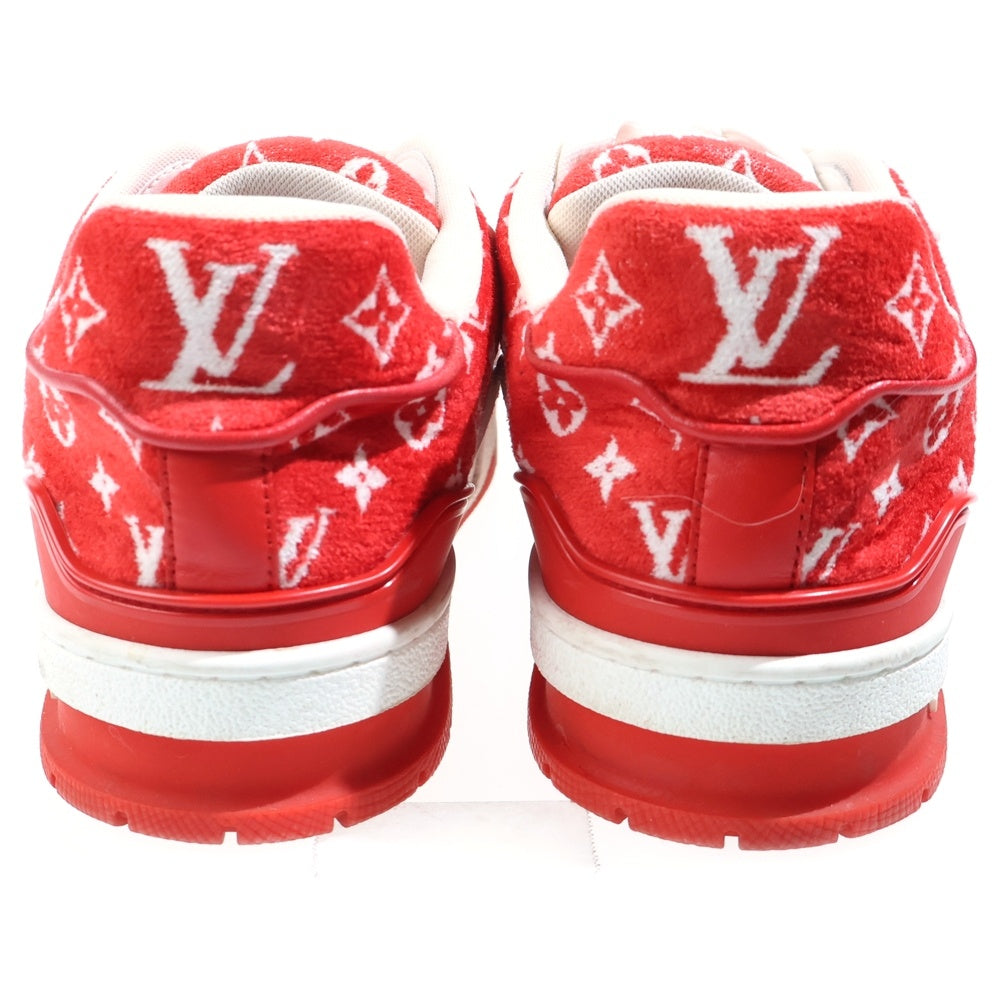 LOUIS VUITTON(ルイヴィトン) 23SS LVトレイナーライン ベロア モノグラム ローカットスニーカー レッド LD0233