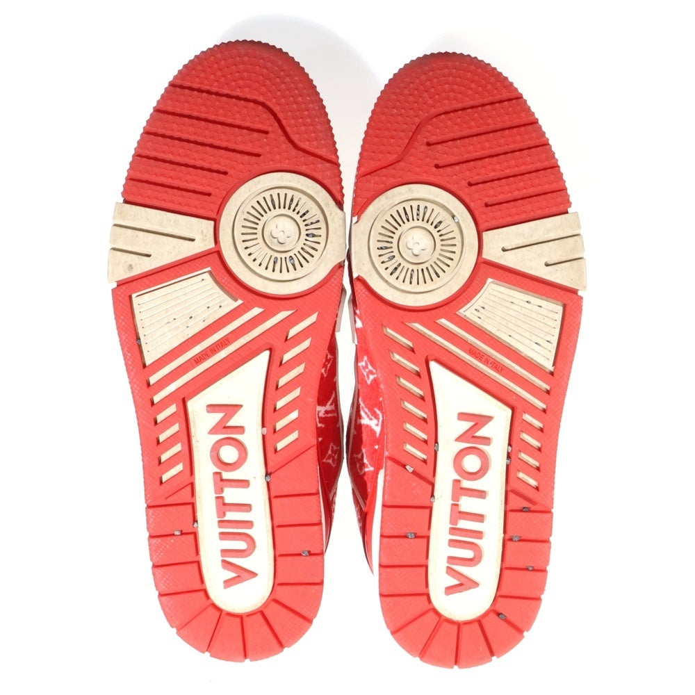LOUIS VUITTON(ルイヴィトン) 23SS LVトレイナーライン ベロア モノグラム ローカットスニーカー レッド LD0233