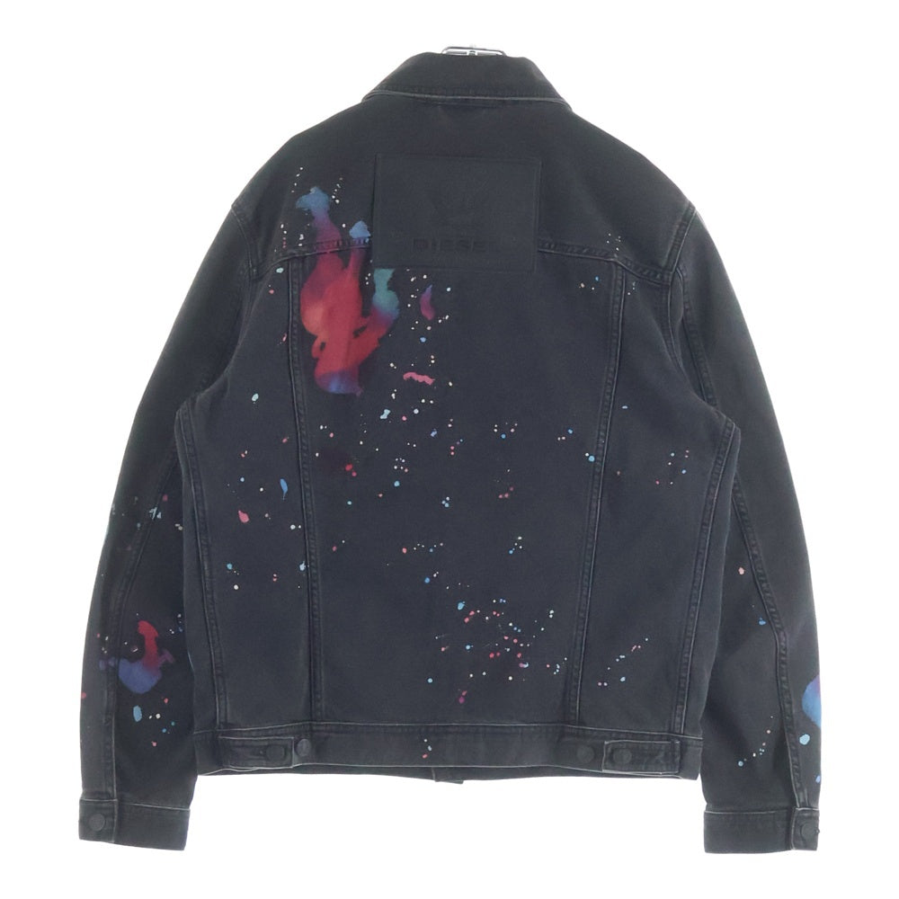 DIESEL(ディーゼル) PAINT DENIM JACKET A01958 ペイントデザイン デニムジャケット Gジャン ブラック