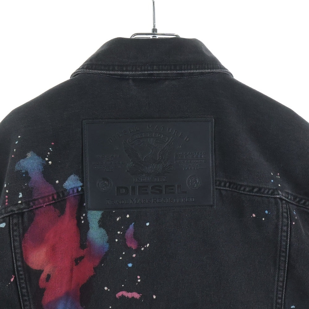 DIESEL(ディーゼル) PAINT DENIM JACKET A01958 ペイントデザイン デニムジャケット Gジャン ブラック
