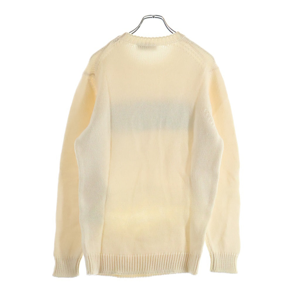 FENDI(フェンディ) ロントロゴエンブロイダリー クルーネックニットセーター ホワイト FZZ2387 A3M3