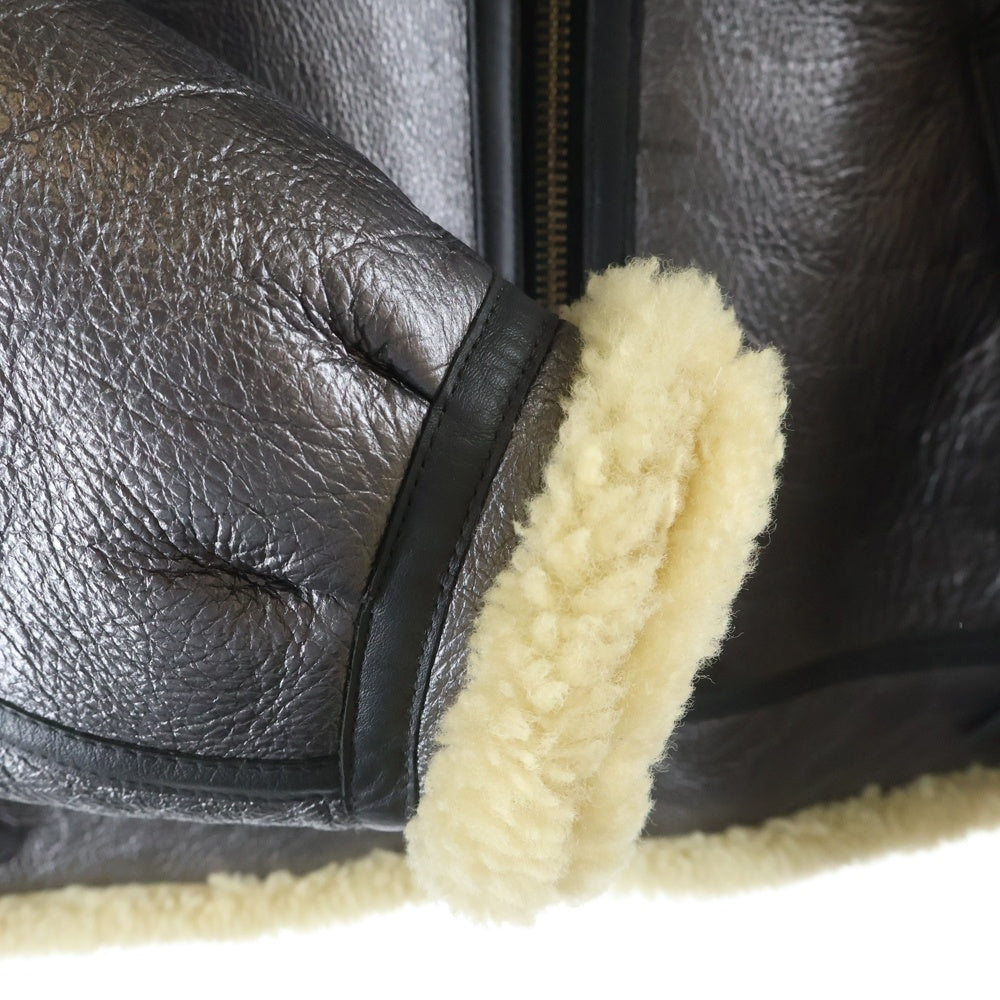 AVIREX(アヴィレックス) TYPE B-3 METAL HANGAR 2 6101058 メタル ハンガー スタイルムートンジャケット 裏地ボア レザージャケット シルバー