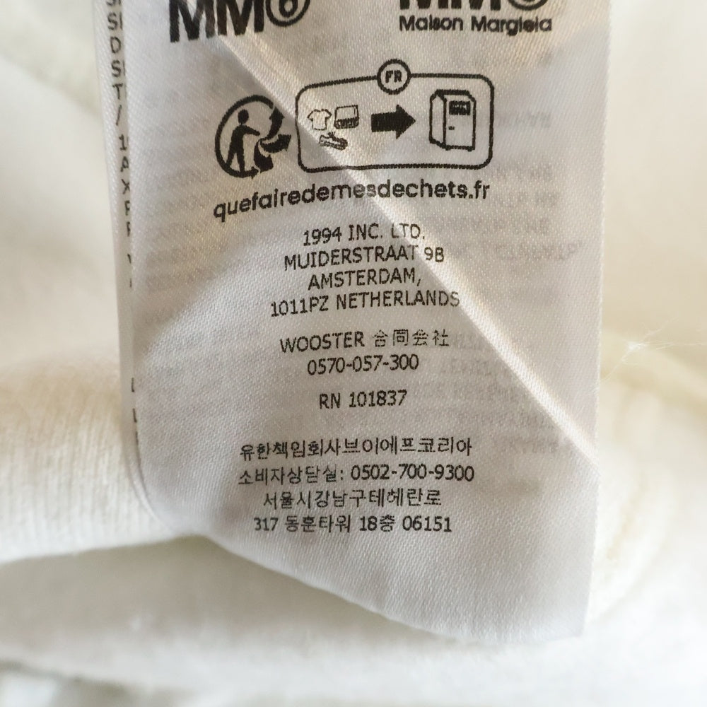 SUPREME(シュプリーム) 24SS ×MM6 Maison Margiela Foil Box Logo Hooded Sweatshirt エムエムシックスメゾンマルジェラ ボックスロゴ スウェット プルオーバーパーカー ホワイト