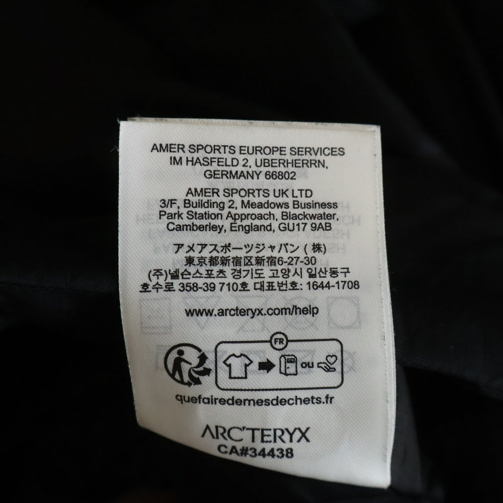 ARC'TERYX(アークテリクス) 25AW Atom SV Hoody アトムSVフーディ 中綿ジャケット ブラック X000009902
