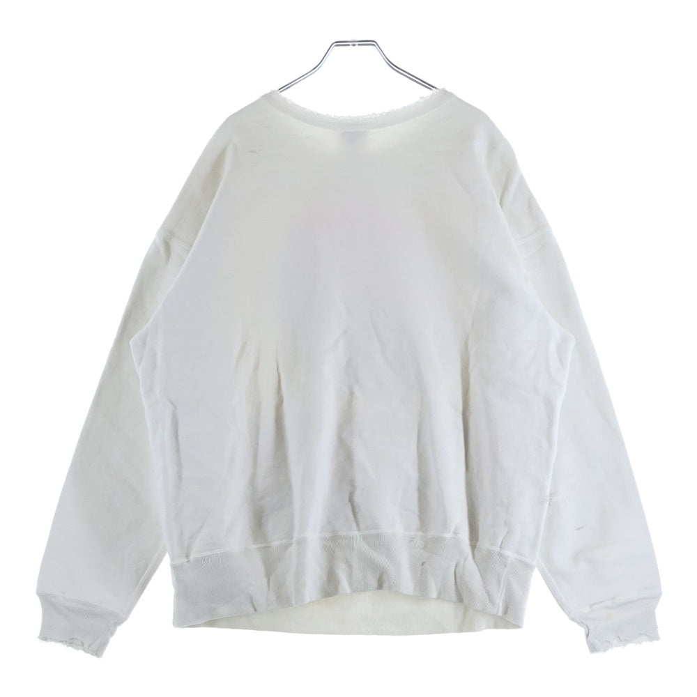 SAINT MICHAEL(セントマイケル) 25AW VAGUE ABUSE ヴィンテージ加工 クルーネックスウェットトレーナー グレー SM-HR1-0000-046