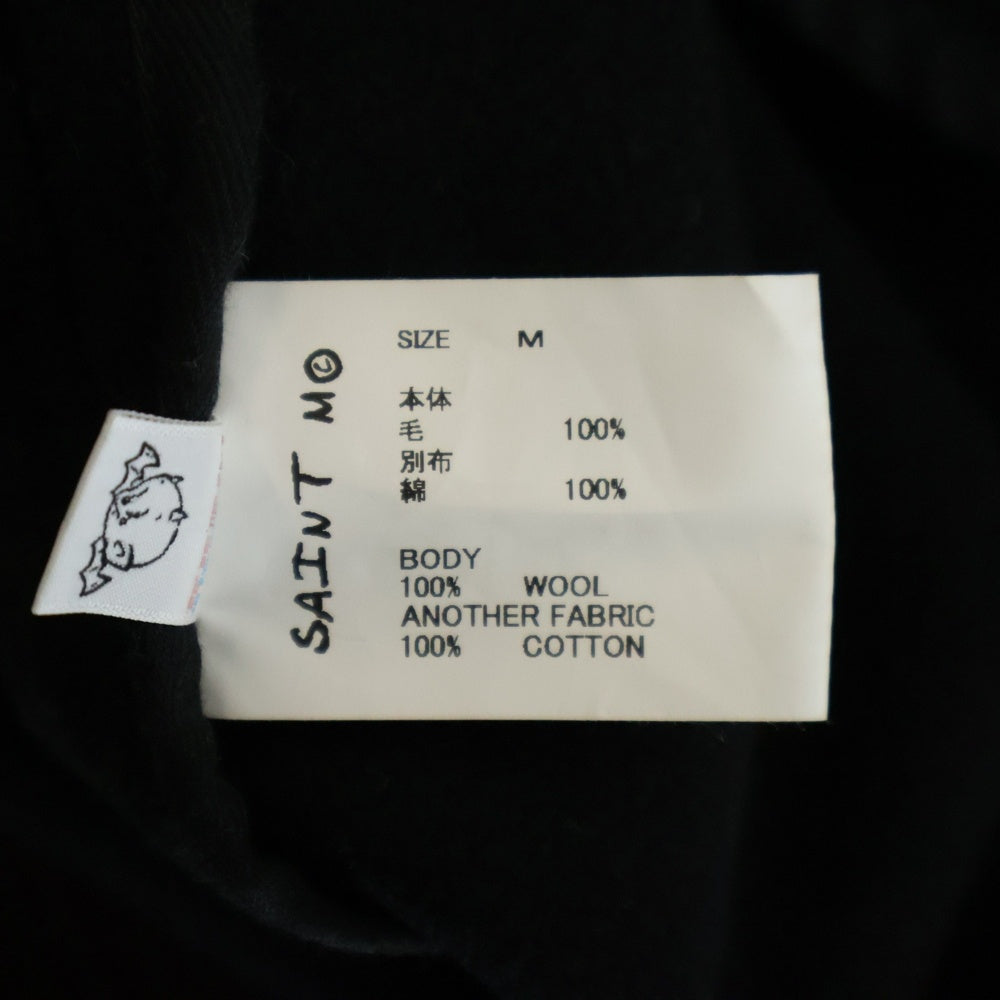 SAINT MICHAEL(セントマイケル) 25AW DUFFLE COAT HOODED ダッフルコート フーディ ブラック SM-HR1-0000-081
