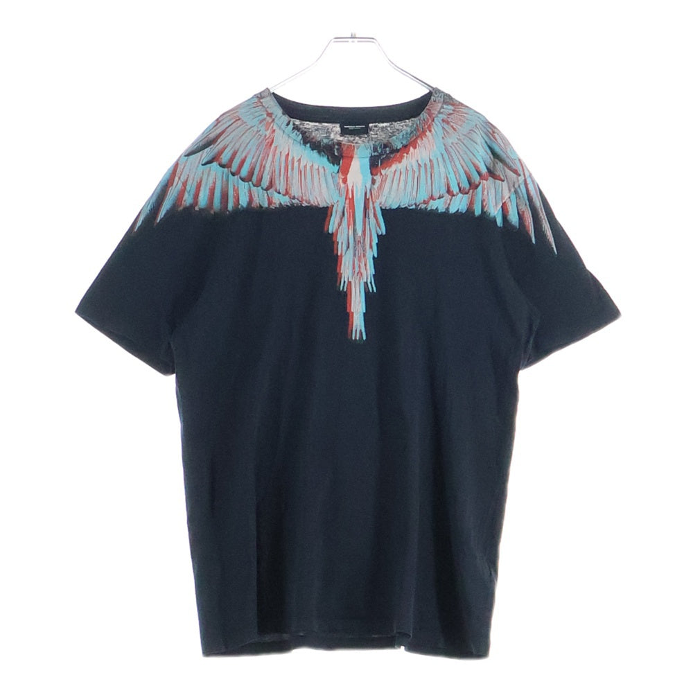 MARCELO BURLON(マルセロバーロン) Wing ネックウイング 半袖Tシャツ ブラック
