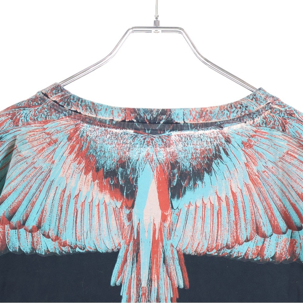 MARCELO BURLON(マルセロバーロン) Wing ネックウイング 半袖Tシャツ ブラック