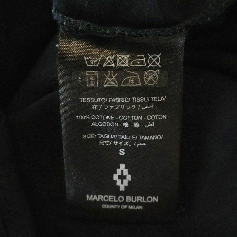 MARCELO BURLON(マルセロバーロン) Wing ネックウイング 半袖Tシャツ ブラック