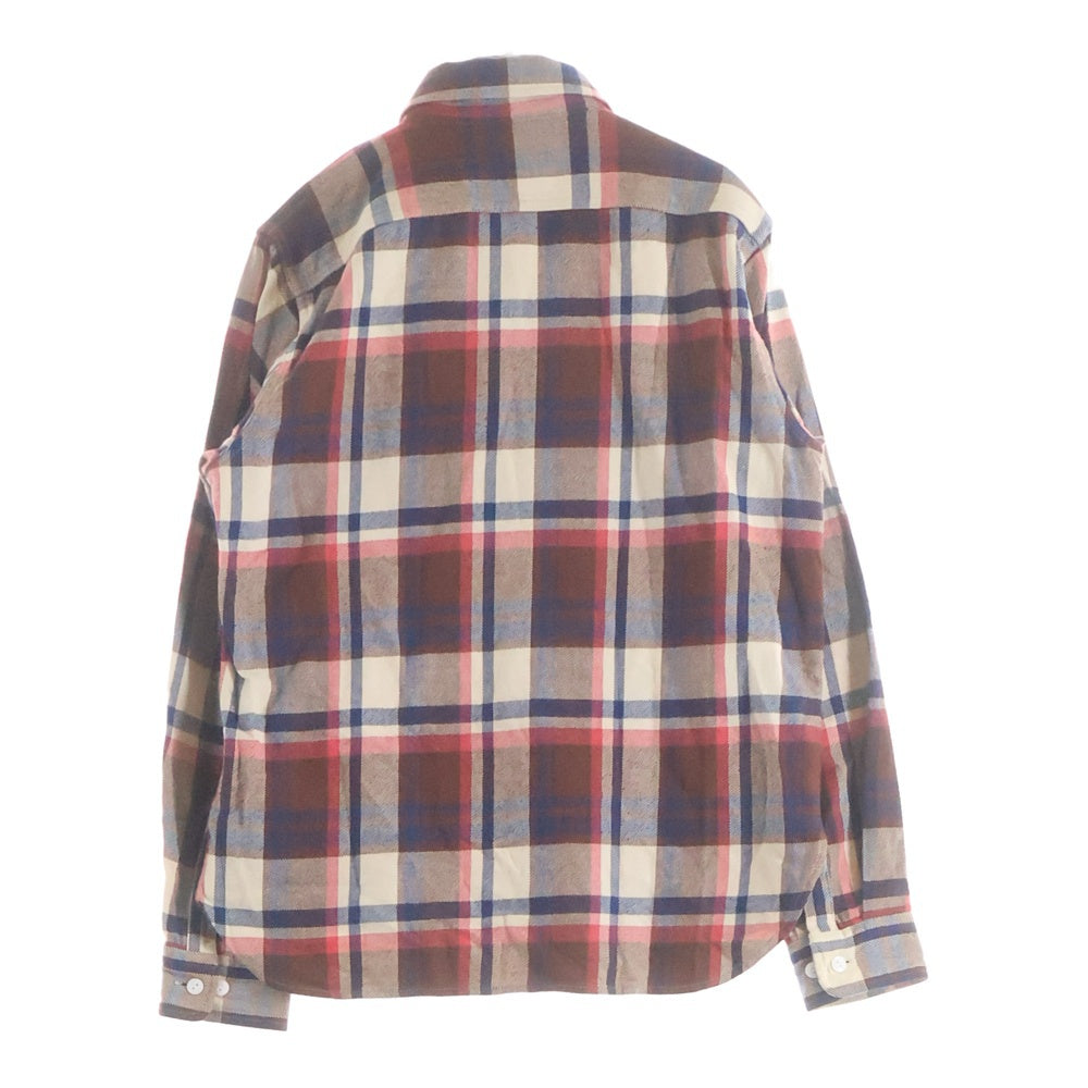 A BATHING APE(アベイシングエイプ) ワークシャツ チェック柄 長袖シャツ ブラウン