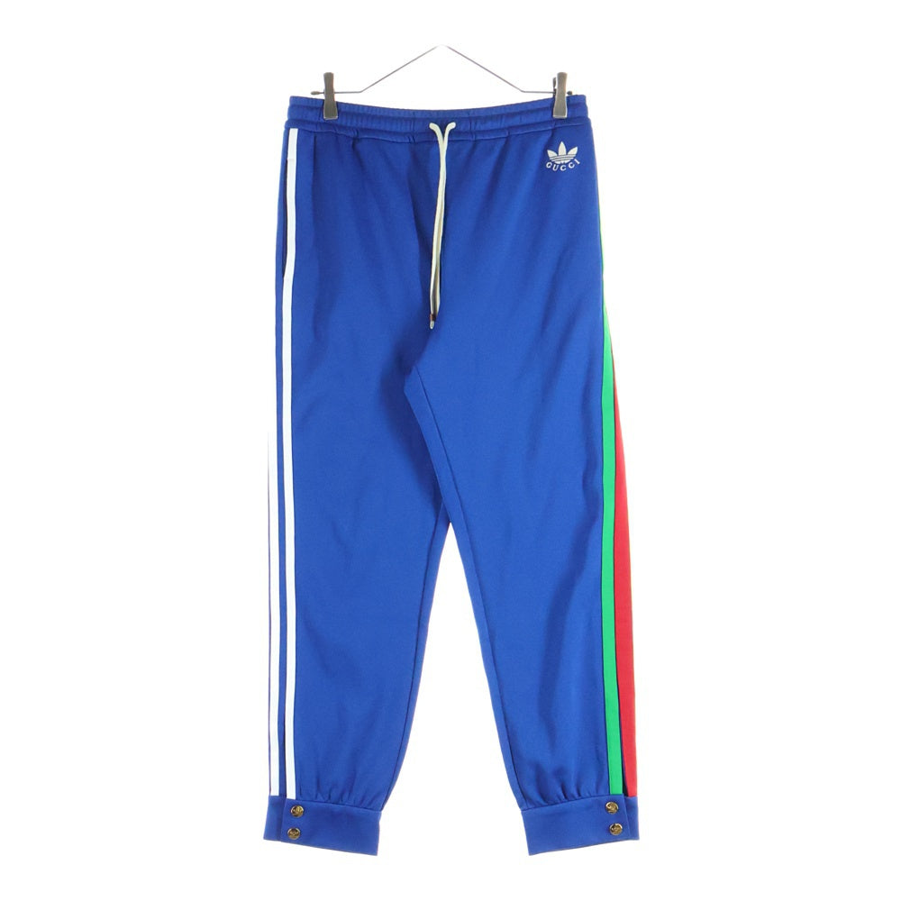 GUCCI(グッチ) ×adidas 22SS blue white logo web 3stripe trim track sweat pants 3ストライプ トラックパンツ ブルー 691785 XJEK2