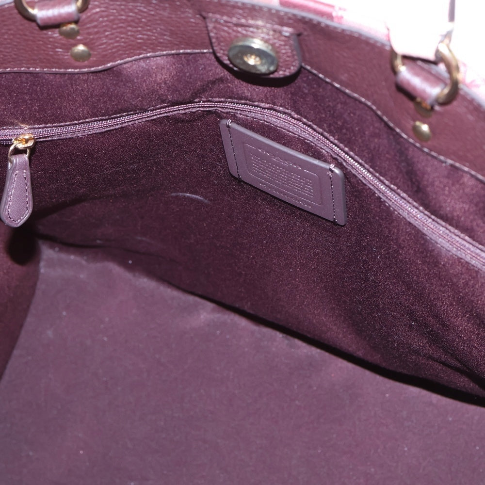 COACH(コーチ) デンプシー トート 40 シグネチャー ジャカード ウィズ ストライプ アンド コーチ パッチ レッド F2266-C8418 レディース