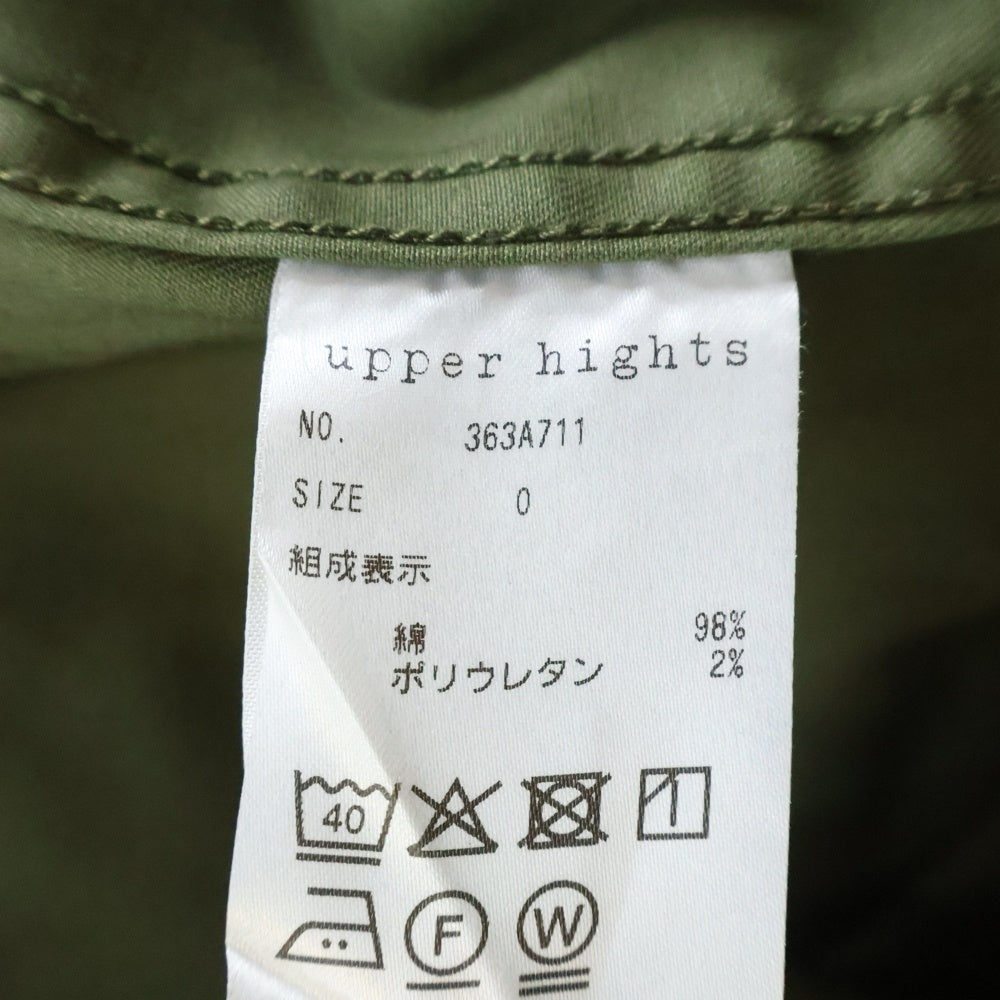 NO BRAND(ノーブランド) UPPER HIGHTS 【アッパーハイツ】 18SS ARMY Oversize Jacket 363A711 アーミー オーバーサイズカバーオール ミリタリージャケット カーキ レディース