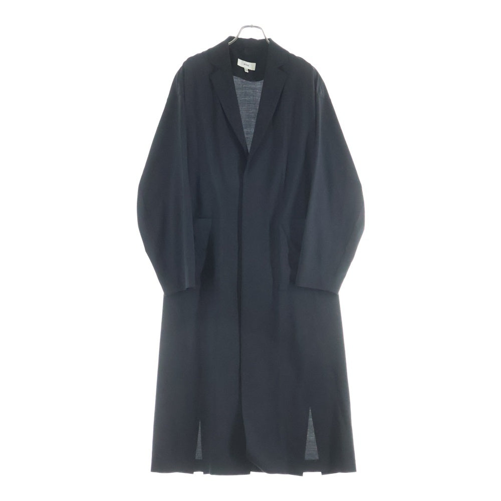 HYKE(ハイク) WOOL COAT ウール ポリエステル混 ロングコート ブラック