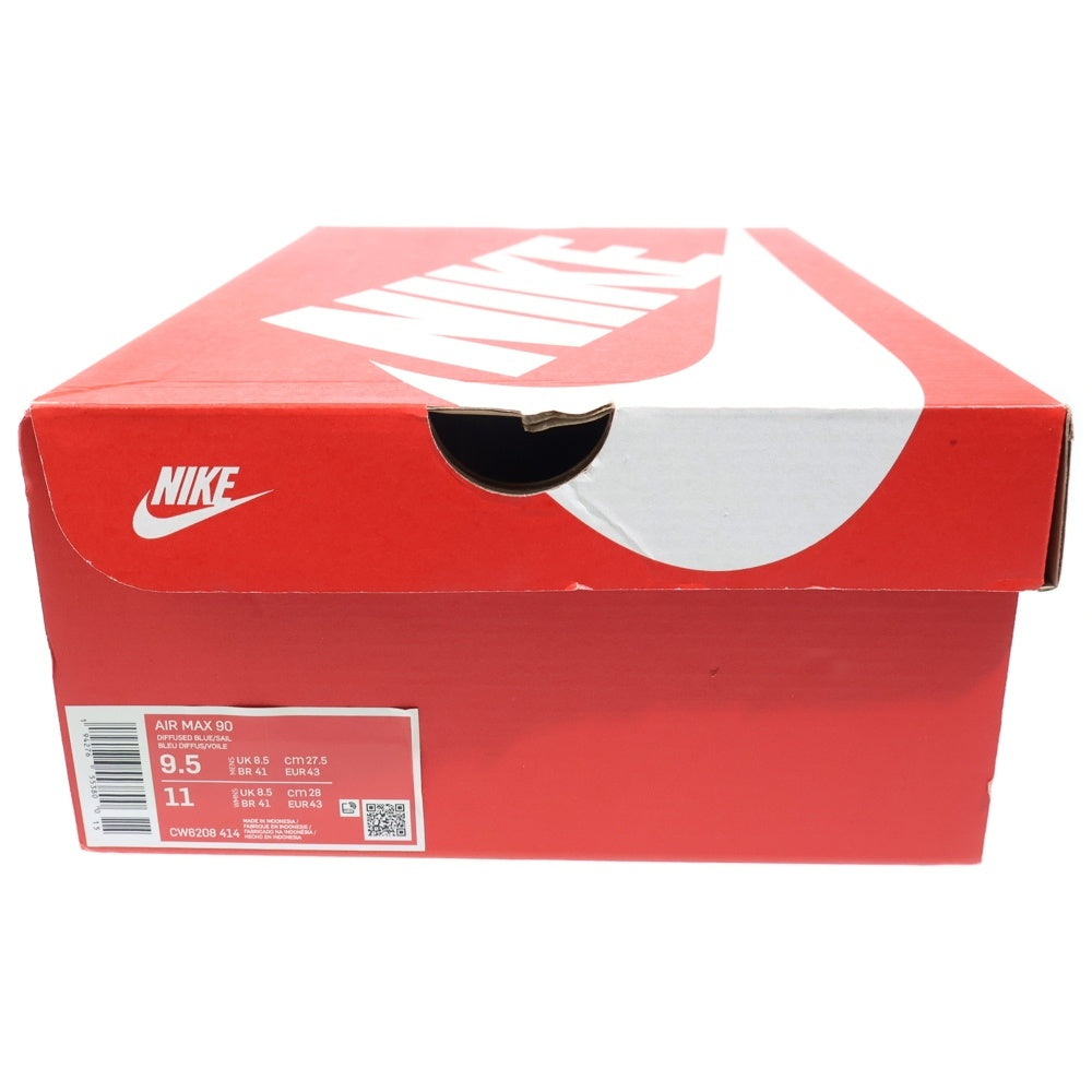 NIKE(ナイキ) AIR MAX 90 DIFFUSED BLUE SAILMIDNIGHT NAVY OBSIDIAN MIST CW6208-414 エアマックス90 ローカットスニーカー US9.5/27.5cm