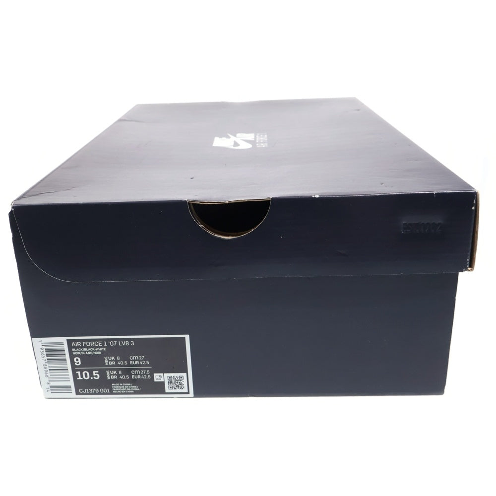 NIKE(ナイキ) Air Force 1 Low '07 LV8 3 CJ1379-001 エアフォース1 ローカットスニーカー ブラック/ホワイト US9/27.0cm