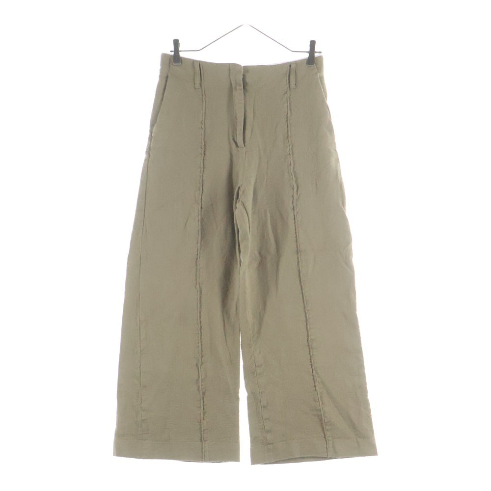 Acne Studios(アクネ ストゥディオズ) 24SS Wool Wide Pants FN-WN-TROU001201 ウールワイドパンツ スラックス カーキ レディース