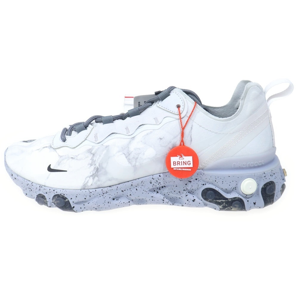 NIKE(ナイキ) ×KENDRICK LAMA REACT ELEMENT 55 CJ3312-001 リアクト エレメント55 ローカットスニーカー ホワイト US9.5/27.5cm