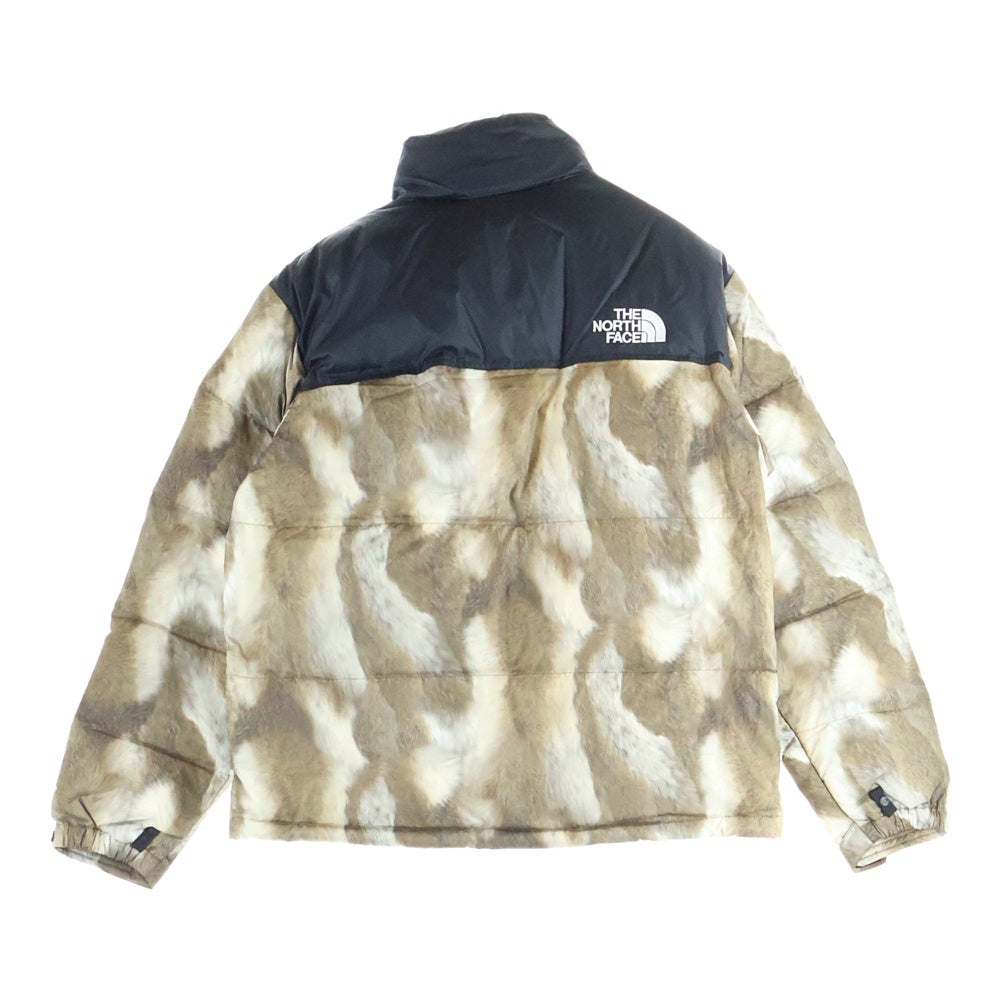 SUPREME(シュプリーム) 13AW ×THE NORTH FACE Fur Print Nuptse Jacket ザノースフェイス ファープリント ヌプシ ダウンジャケット ブラウン ND01340