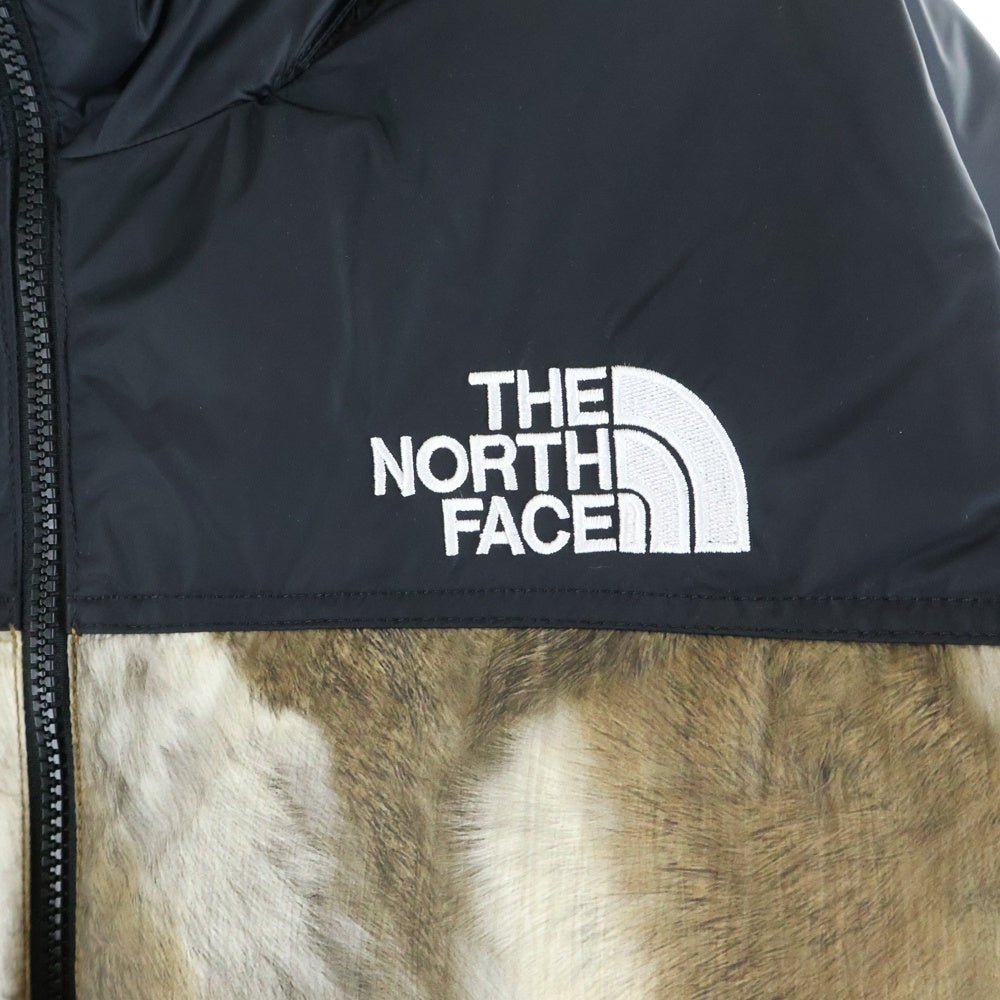 SUPREME(シュプリーム) 13AW ×THE NORTH FACE Fur Print Nuptse Jacket ザノースフェイス ファープリント ヌプシ ダウンジャケット ブラウン ND01340