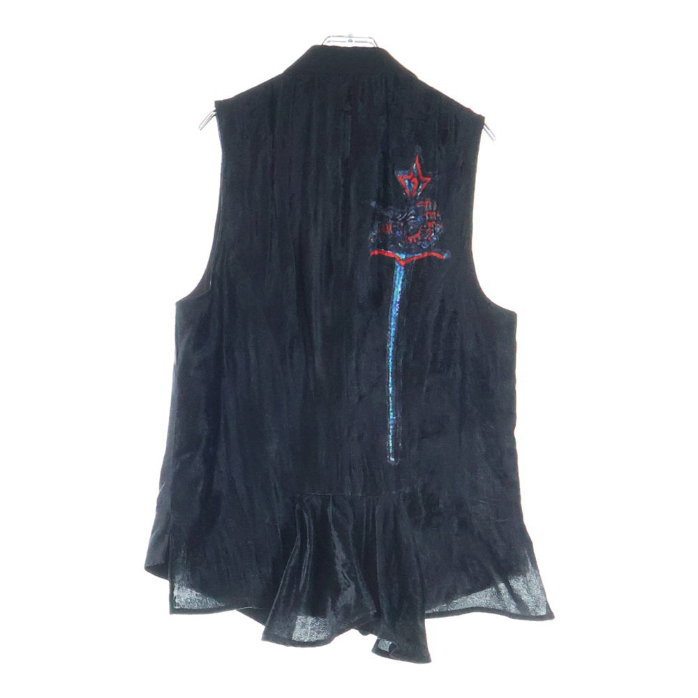 Yohji Yamamoto POUR HOMME(ヨウジヤマモト プールオム) 20SS ベルベット ベスト ブラック HN-V02-814