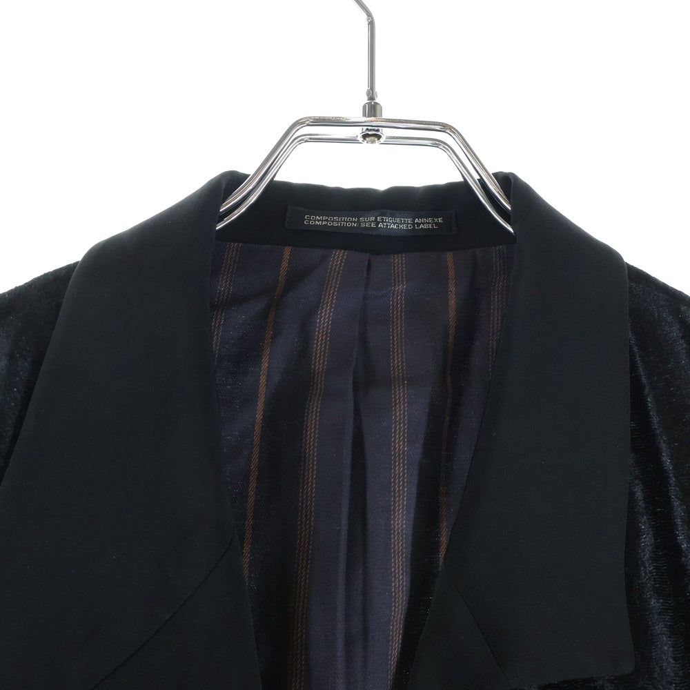 Yohji Yamamoto POUR HOMME(ヨウジヤマモト プールオム) 20SS ベルベット ベスト ブラック HN-V02-814