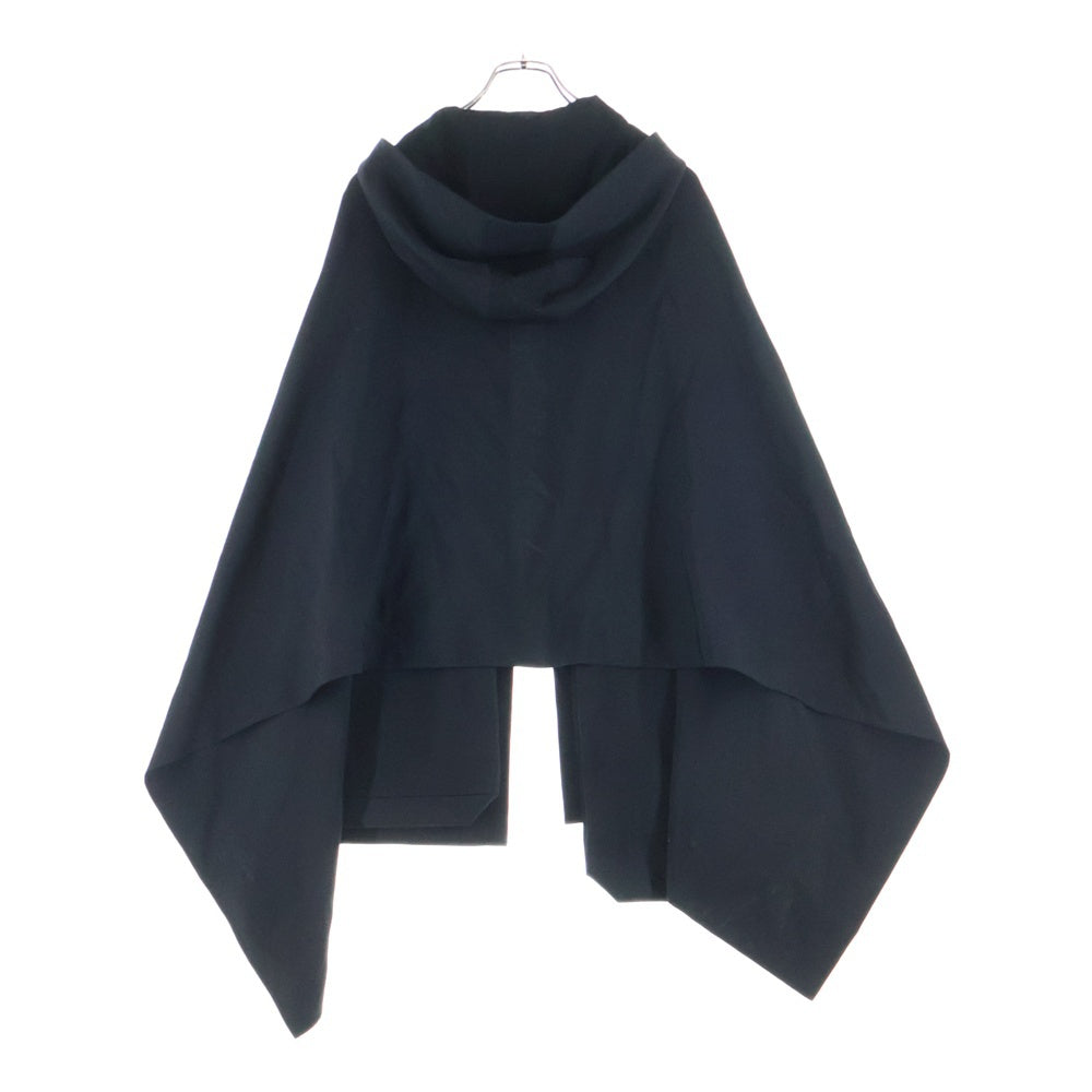 discord Yohji Yamamoto(ディスコード ヨウジヤマモト) 21SS フーディ ケープポンチョ ウール ブラック DR-C01-100