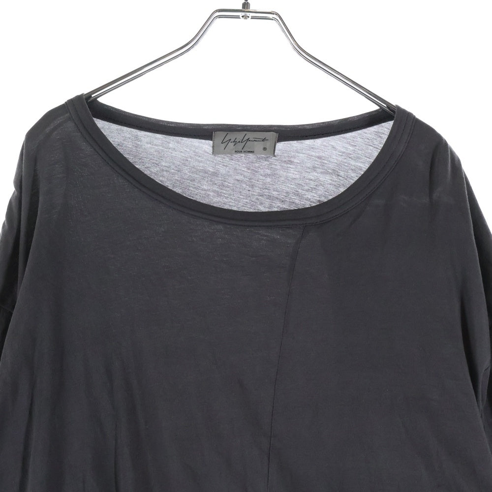 Yohji Yamamoto POUR HOMME(ヨウジヤマモト プールオム) 20SS アシンメトリー 長袖シャツ カットソー グレー HN-T89-880