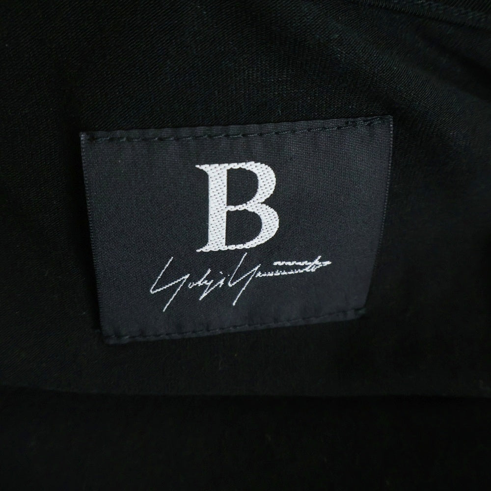 B Yohji Yamamoto(ビー ヨウジヤマモト) アシンメトリー ロングスリーブ カットソー 長袖シャツ ブラック NV-T71-970