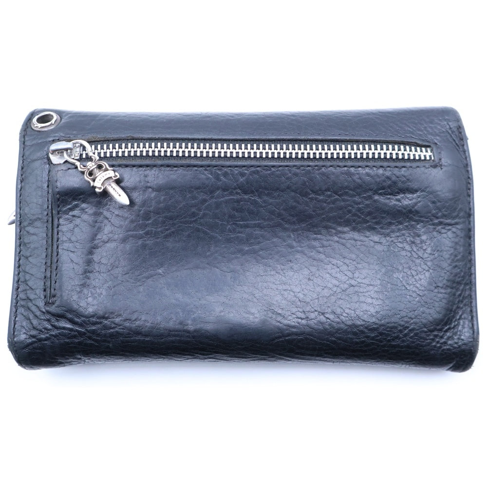 CHROME HEARTS(クロムハーツ) WAVE ウェーブ レザーウォレット 財布 ブラックBCA375