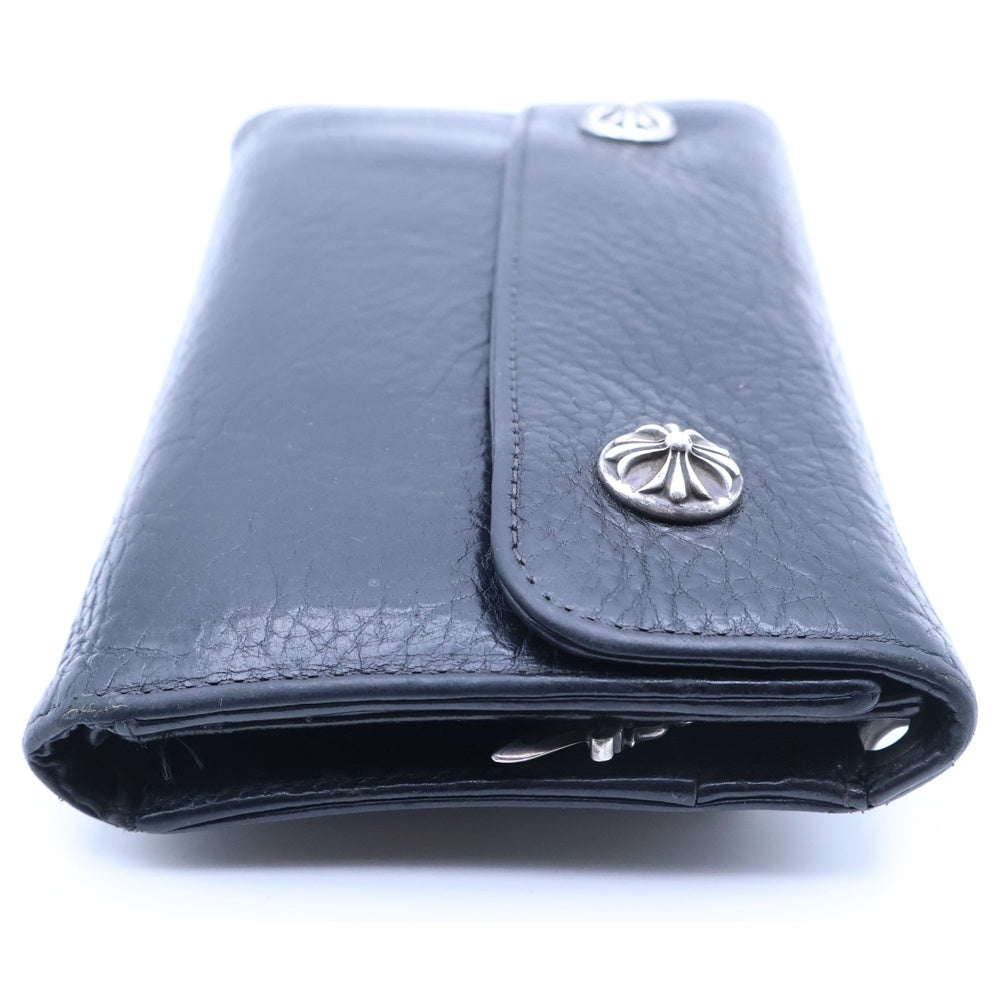 CHROME HEARTS(クロムハーツ) WAVE ウェーブ レザーウォレット 財布 ブラックBCA375
