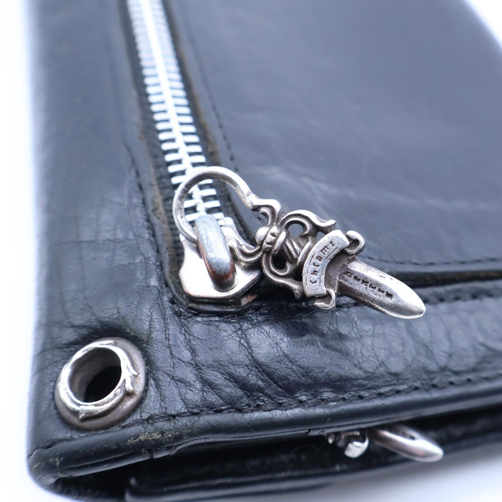 CHROME HEARTS(クロムハーツ) WAVE ウェーブ レザーウォレット 財布 ブラックBCA375