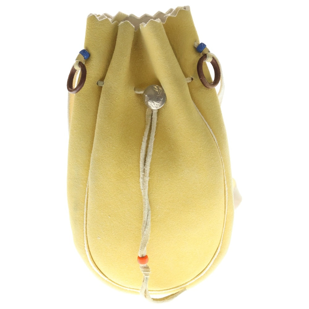 goro's(ゴローズ) イーグル刻印 コンチョ 巾着 ポーチ バッグ イエロー レディース