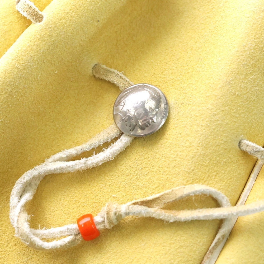 goro's(ゴローズ) イーグル刻印 コンチョ 巾着 ポーチ バッグ イエロー レディース