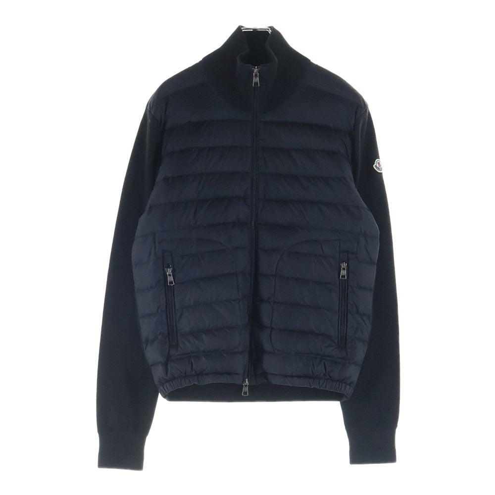 MONCLER(モンクレール) 17AW MAGLIONE TRICOT CARDIGAN C20919412700 マグリオン ニット切替ジップアップダウンジャケット ブラック