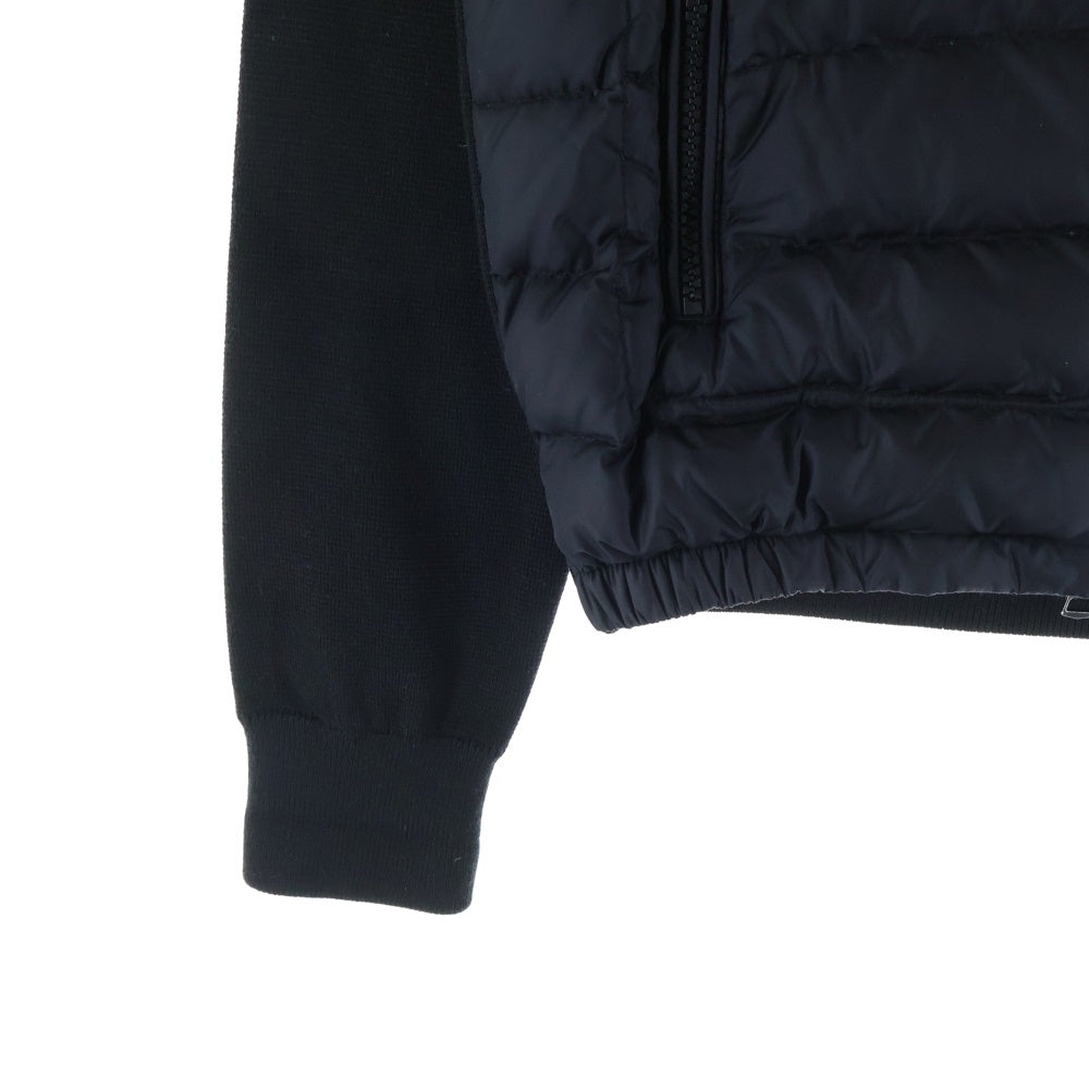 MONCLER(モンクレール) 17AW MAGLIONE TRICOT CARDIGAN C20919412700 マグリオン ニット切替ジップアップダウンジャケット ブラック