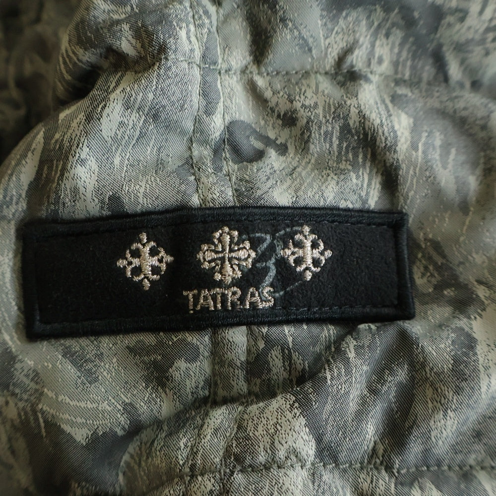 TATRAS(タトラス) 16AW 袖ロゴ刺繍 ダブルジップアップダウンジャケット グレー MTA16A4403