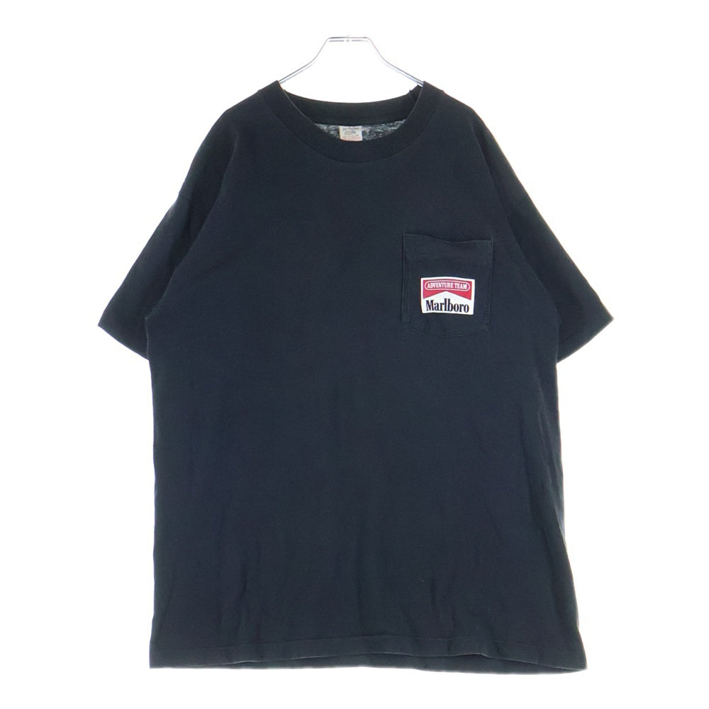 VINTAGE(ヴィンテージ) 90S MARLBORO SNAKE PASS POCKET TEE USA製 マルボロ スネークパス ポケット クルーネック半袖Tシャツカットソー ブラック