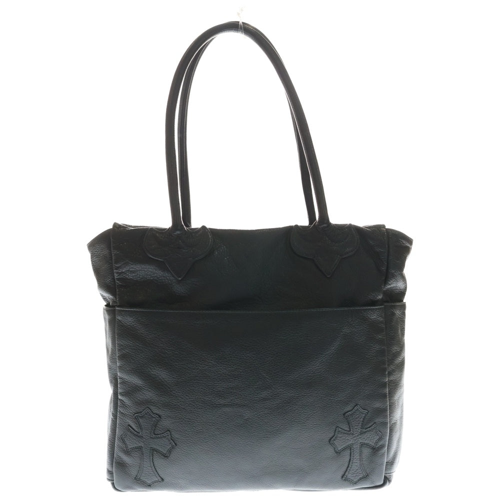 CHROME HEARTS(クロムハーツ) TOTE BAG 4 POCKET 4 CROS PATCH 4ポケット クロスパッチ付き レザートートバッグ ブラック
