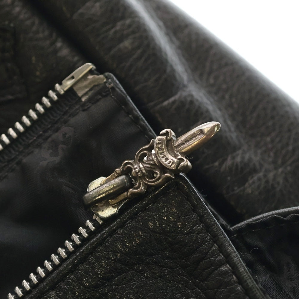 CHROME HEARTS(クロムハーツ) TOTE BAG 4 POCKET 4 CROS PATCH 4ポケット クロスパッチ付き レザートートバッグ ブラック