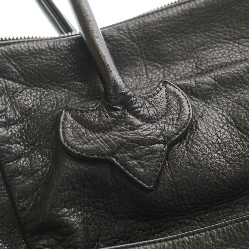 CHROME HEARTS(クロムハーツ) TOTE BAG 4 POCKET 4 CROS PATCH 4ポケット クロスパッチ付き レザートートバッグ ブラック