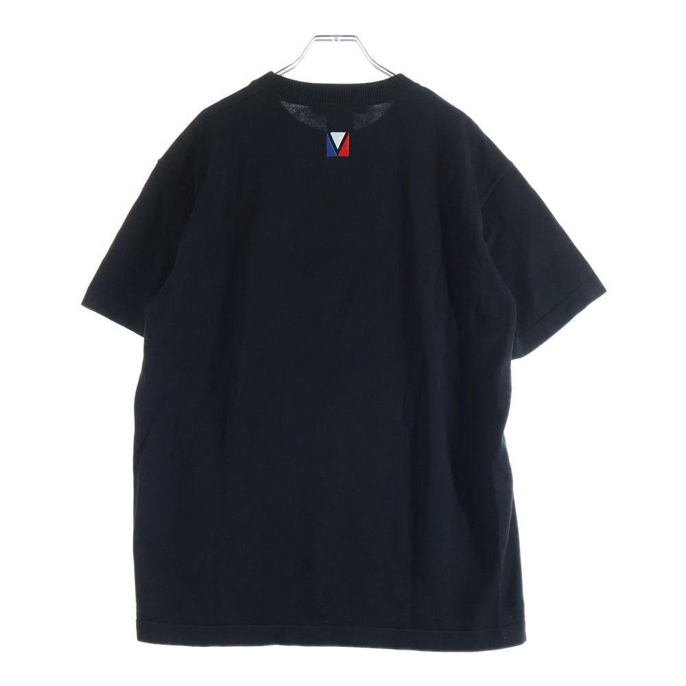 LOUIS VUITTON(ルイヴィトン) 24AW Embellished Short-Sleeved Cotton Crewneck RM242MH OY8 HRN57W 37thアメリカズカップ 半袖クルーネック半袖ニットTシャツカットソー ブラック