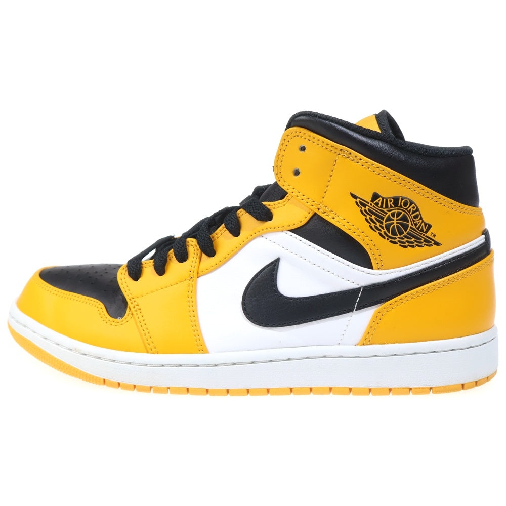 NIKE(ナイキ) AIR JORDAN 1 MID TAXI 554724-701 エアジョーダン1 ミッド タクシー ミッドカットスニーカー ブラック/イエロー US10/28cm