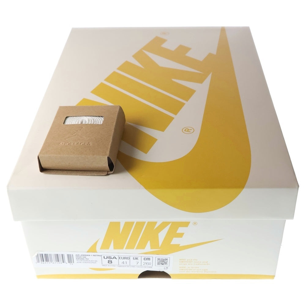 NIKE(ナイキ) Air Jordan 1 Retro High OG Yellow Ochre エアジョーダン1 レトロ ハイ OG イエローオークル イエロー/ホワイト US8/26cm DZ5485-701
