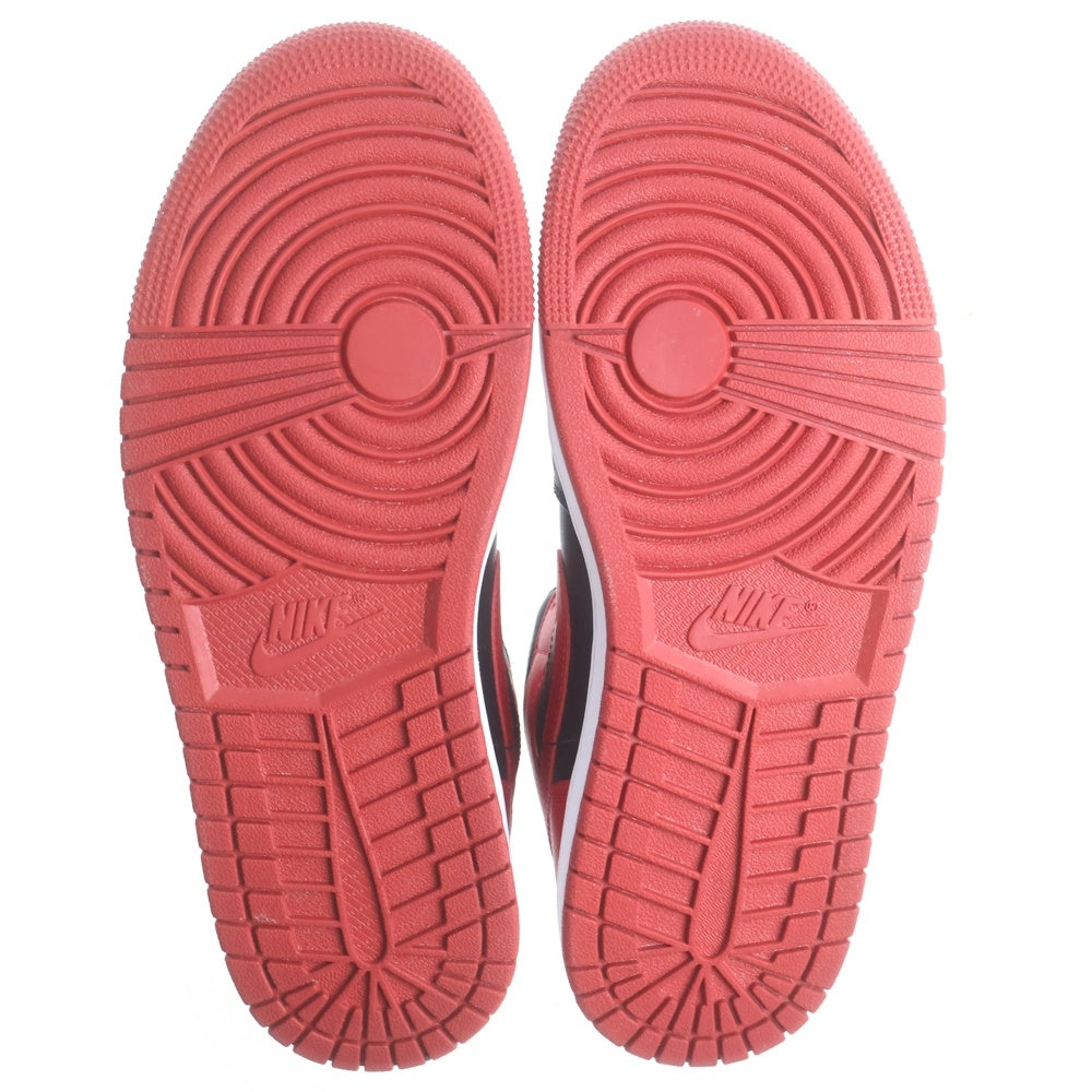 NIKE(ナイキ) AIR JORDAN 1 MID BRED エアージョーダン ブレッド ハイカットスニーカー ブラック/レッド US8.5/26.5cm 554724-074